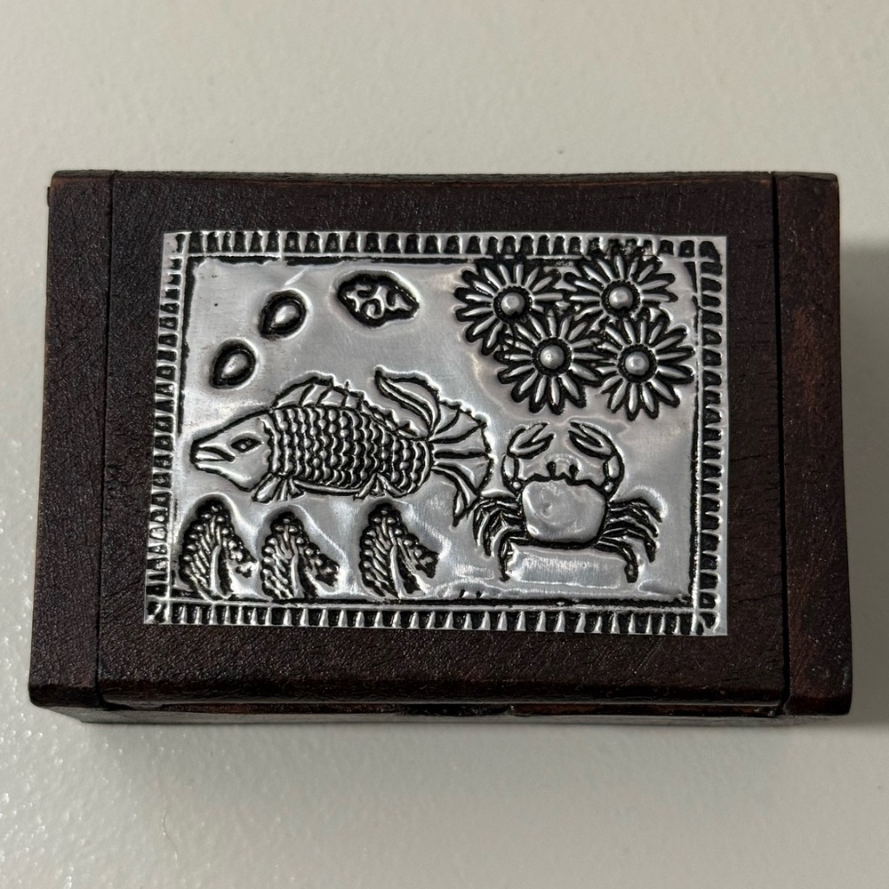 Silver and Brown Decorative Box